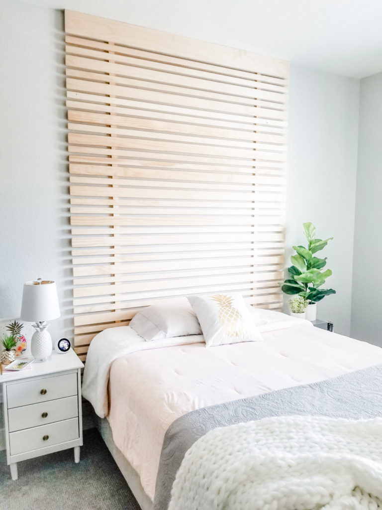Easy and Affordable Accent Wall + Headboard