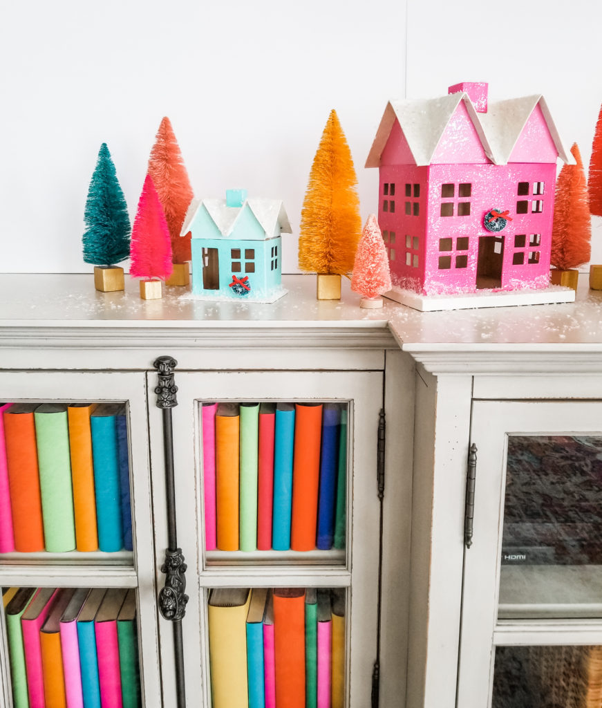 Create a colorful Christmas village
