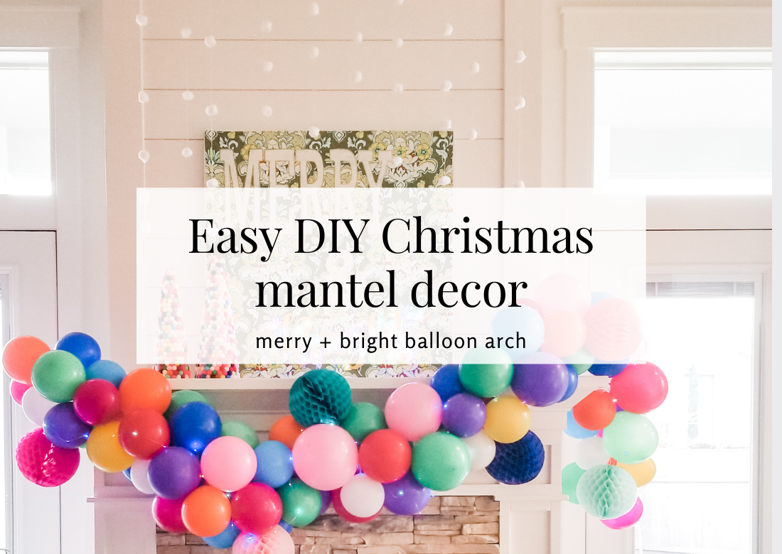 Easy DIY Christmas mantel decor