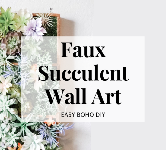 Easy DIY faux succulent wall art