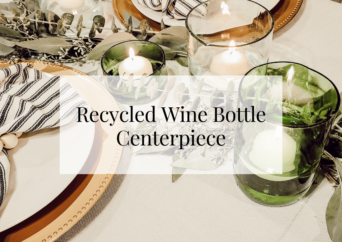 Amazing Recycled Wine Bottle Centerpiece