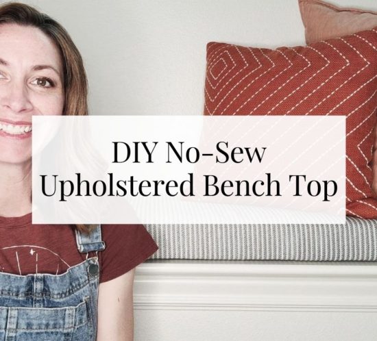 Fabulous DIY No Sew Upholstered Bench Top