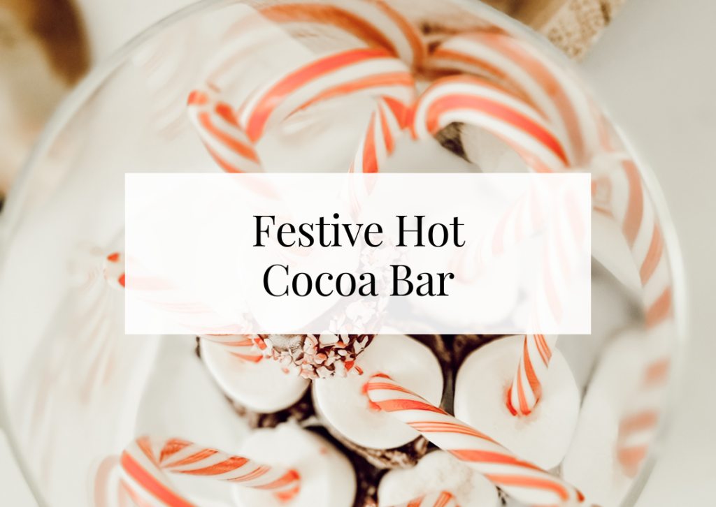 festive hot cocoa bar