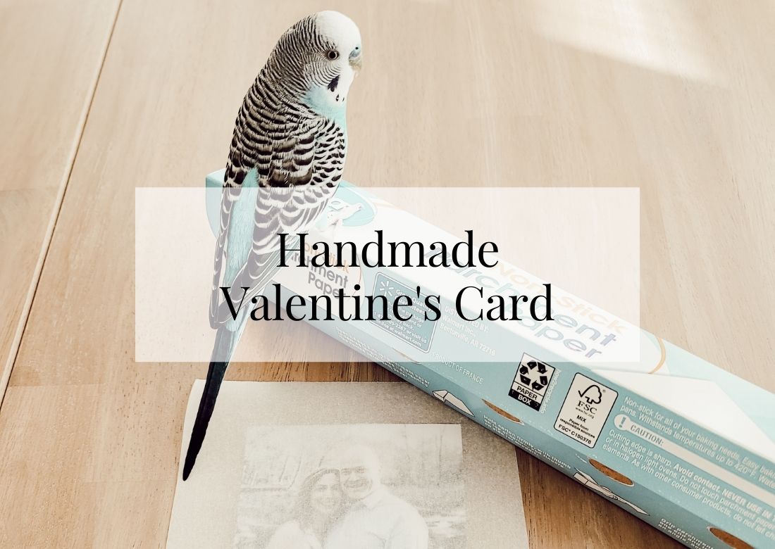 Handmade wooden Valentine's Card