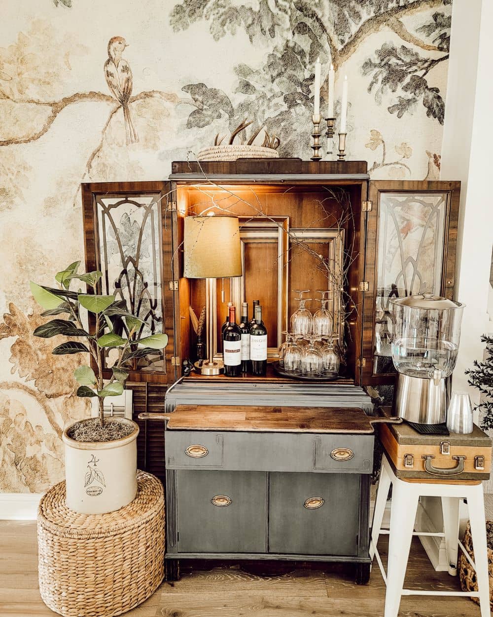 vintage cabinet for drinks